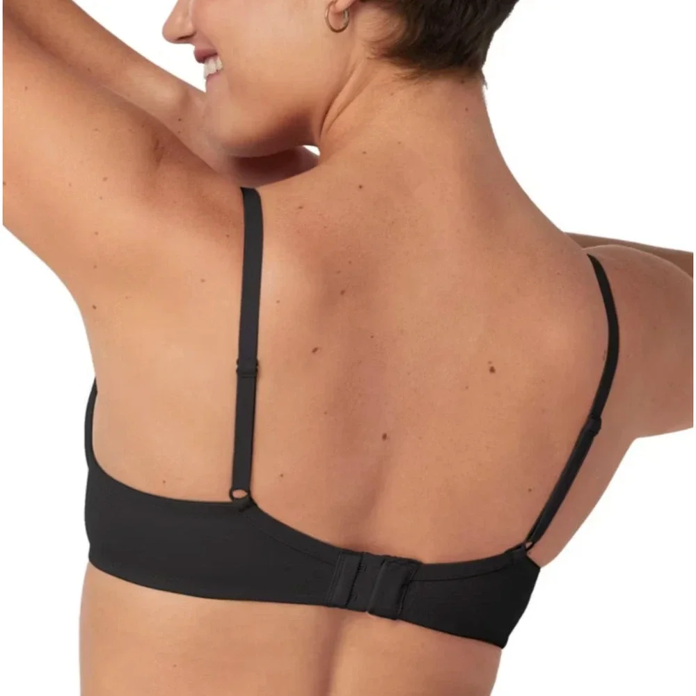 MAIDENFORM 34B Push Up Lace Plunge Underwire Bra Love the Lift 9900 Black Peach